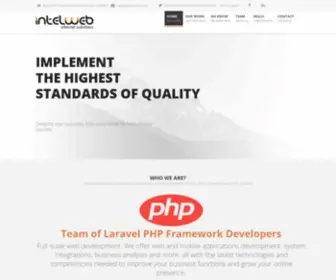 Intelweb.com.ua(Laravel outsourcing. Intelweb provide services for outsourcing web development) Screenshot