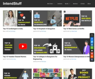 Intendstuff.com(Visit us to get the top 10 stuff of everything) Screenshot