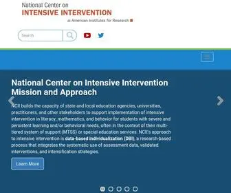 Intensiveintervention.org(NCII) Screenshot