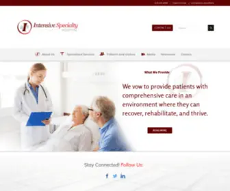 Intensivespecialty.com(Intensive Specialty Hospital Home) Screenshot