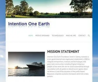 Intentiononeearth.com(Intention One Earth) Screenshot