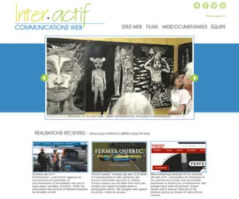 Inter-Actif.qc.ca(Inter-actif Communications, Film et vidéo, Sites Web, Webdocumentaires Sites Web, film documentaire, vidÃ©o promotionnelle, Webdocumentaire, communications, Laurentides, Nicole Deschamps) Screenshot