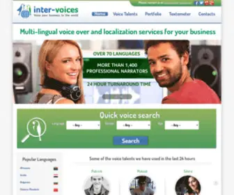 Inter-Voices.com(Voice over) Screenshot