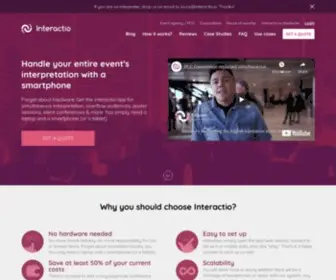 Interactio.io(Simultaneous Translation App on Attendees' Phones) Screenshot