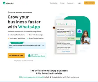 Interakt.shop(Transform your business with WhatsApp Business API Interakt) Screenshot