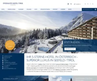 Interalpen.com(S Hotel in Tirol) Screenshot