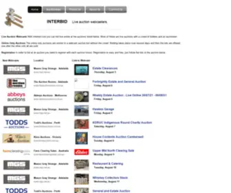 Interbid.com(Australian live auction webcasts) Screenshot