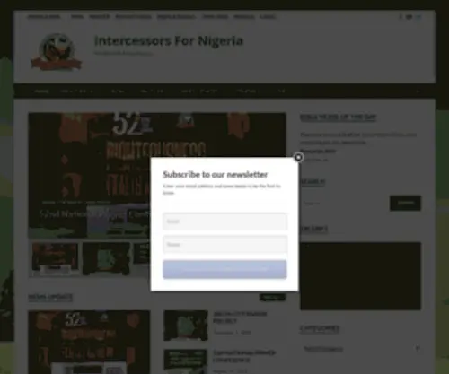 Intercessorsfornigeria.org(The Birth Of A New Nation) Screenshot