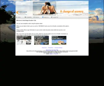 Interchangevacationclub.com(Interchange Vacation Club Members Website) Screenshot
