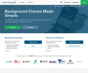 Intercheck.com.au(National Police Checks & Background Checks) Screenshot