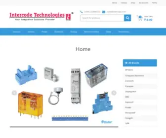 Intercode.co.in(Total solutions provider of quality components) Screenshot