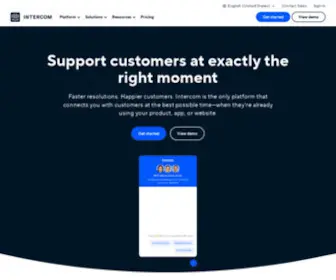 Intercom.com(Making Internet Business Personal) Screenshot