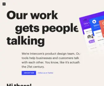 Intercom.design(Our designs get people talking. How we work at Intercom) Screenshot