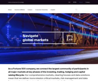 Intercontinentalexchange.com(Intercontinental Exchange) Screenshot