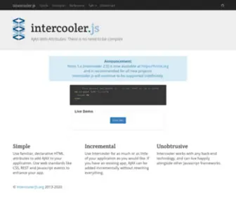 Intercoolerjs.org(Simple, declarative AJAX using HTML attributes) Screenshot