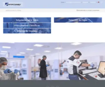 Intercovamex.com(Distribuidor y fabricante de Equipos de Vacío industrial e instrumentos Científicos para I) Screenshot