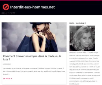 Interdit-Aux-Hommes.net(Découvrez des articles dédiés 100% aux femmes) Screenshot