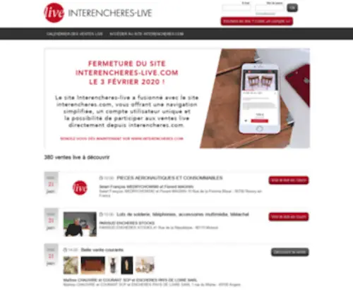 Interencheres-Live.com(Le site n) Screenshot