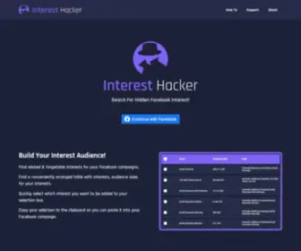 Interesthacker.io(Find Hidden Facebook Interests For Your Ad Targeting) Screenshot