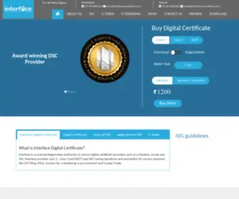 Interfacedsc.com(By Digital Signature Certificate & Services) Screenshot