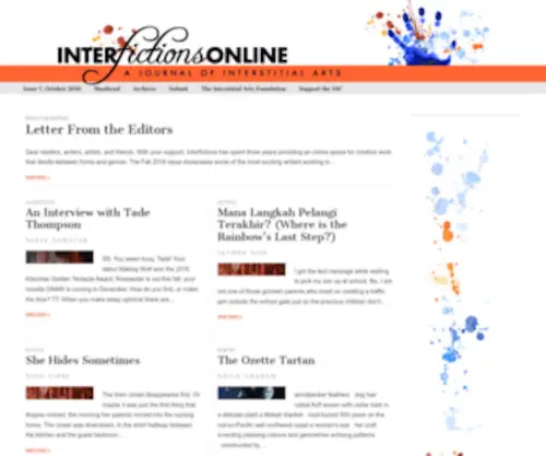 Interfictions.com(Interfictions Online) Screenshot