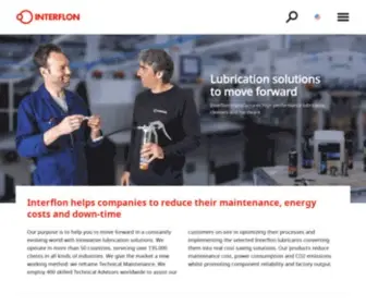 Interflon.com(Innovative lubricant solutions to move forward) Screenshot