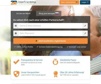 Interfriendship.de(Die Partnervermittlung für Osteuropa) Screenshot