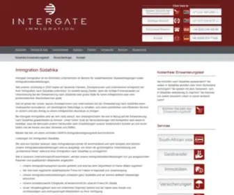 Intergate-Immigration.de(Immigration Südafrika) Screenshot