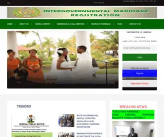Intergovernmentalmarriagereg.org(Marriage Registration Portal) Screenshot