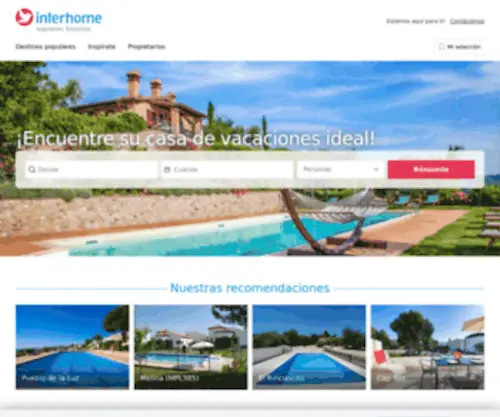 Interhome.es(Alquiler de casas y apartamentos de vacaciones) Screenshot