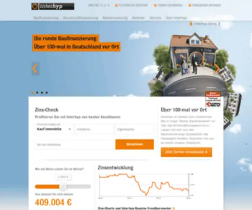 Interhyp.com(Baufinanzierung mit Interhyp) Screenshot