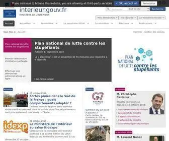 Interieur.gouv.fr(Bienvenue sur le site du ministère de l’Intérieur et des Outre) Screenshot