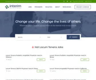 Interimphysicians.com(Locum Tenens Staffing & Jobs at Interim Physicians) Screenshot
