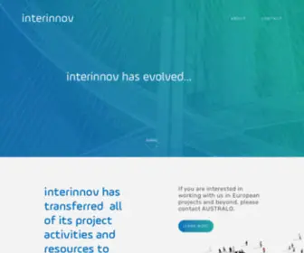 Interinnov.eu(Where innovation ventures to the edge of its limits We catalyze the impact of world) Screenshot