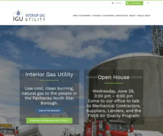 Interiorgas.com(Interior Alaska Natural Gas Utility) Screenshot