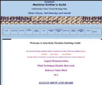 Interknitmk.org(InterKnit Machine Knitter's Guild) Screenshot