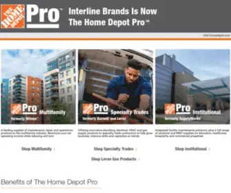 Interlinebrands.com(The Home Depot Pro) Screenshot