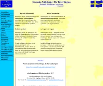 Interlingua.nu(Svenska Sällskapet för Interlingua) Screenshot