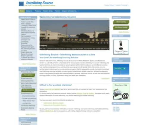 Interliningsource.com(Woven Interlining Supplier) Screenshot