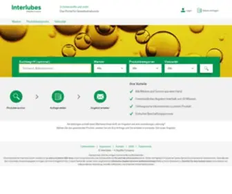 Interlubes.de(Portal für Schmierstoffe und Betriebsmittel) Screenshot