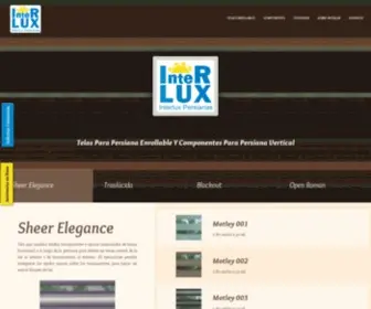 Interlux.com.mx(Interlux Venta de Tela para Persianas Enrollables y Componentes para Persiana Vertical) Screenshot