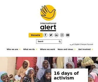 International-Alert.org(International Alert) Screenshot