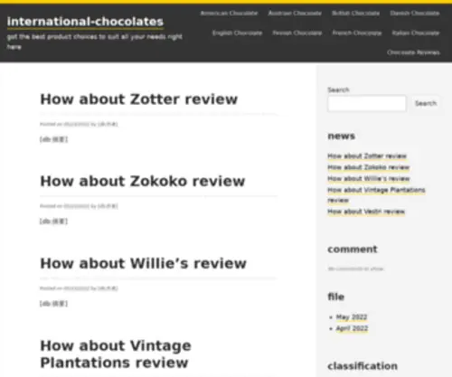 International-Chocolates.com(International Chocolates) Screenshot