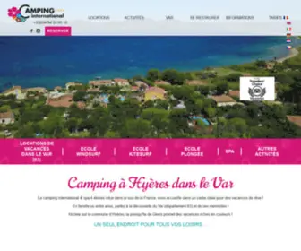 International-Giens.com(Venez passer vos vacances dans notre camping 4 étoiles situé sur la Presqu'île de Giens) Screenshot