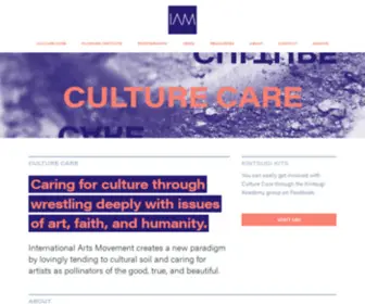 Internationalartsmovement.org(IAM Culture Care) Screenshot