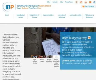 Internationalbudget.org(International Budget Partnership) Screenshot