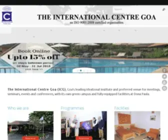 Internationalcentregoa.com(The International Centre Goa) Screenshot