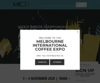 Internationalcoffeeexpo.com(Melbourne International Coffee Expo) Screenshot