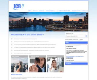 Internationalcourier.co.za(ICR South Africa) Screenshot