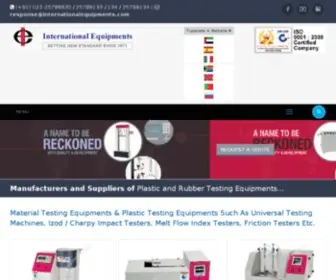 Internationalequipments.com(Plastic Testing Equipments) Screenshot